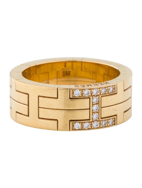 hermes h diamond ring|hermes 18k diamond ring.